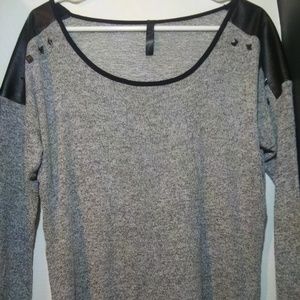 Gray And black sweater